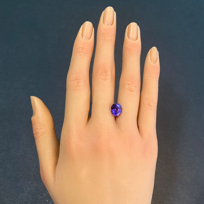 oval cut tanzanite gemstone