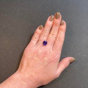 violet blue oval tanzanite