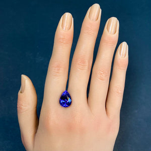 pear shape tanzanite gemstone 