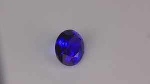 Oval Cut Mostly Blue Tanzanite 6.72 Carats