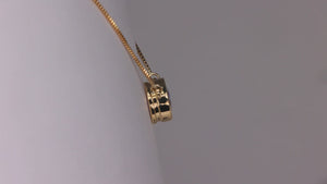 14K Yellow Gold Box Link Tanzanite Necklace 1.40 Carats