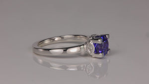 14K White Gold Tanzanite Ring With Diamond Accents 1.72cts by Christopher Michael