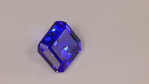 Violet Blue Emerald Cut Tanzanite Gemstone 9.22cts