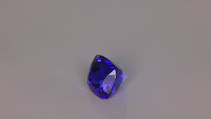 Square Cushion Sapphire Blue 7.72ct Tanzanite Pendant in Platinum, White, Yellow or Rose Gold
