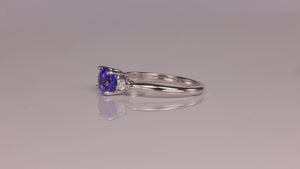 14k Gold Tanzanite and Diamond Ring