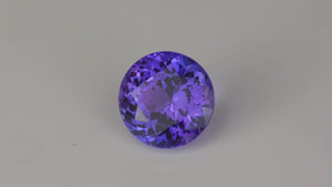 Round Brilliant Cut Mostly Violet Tanzanite 3.40 Carats