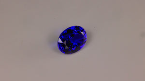 Oval Cut Mostly Blue Tanzanite 6.42 Carats