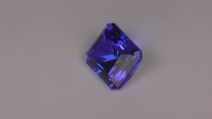 Brilliant Style Emerald Cut Tanzanite 7.00 Carats With Red Flash