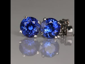 ON HOLD FP 14K White Gold and Tanzanite Stud Earrings 1.52 Carats