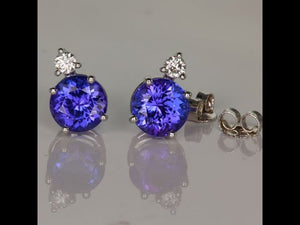 White gold tanzanite earrings