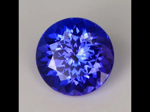 Blue Violet Exceptional Round Brilliant Cut Tanzanite Gemstone 1.70cts