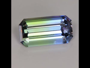 Bi Color Tanzanite Emerald Cut 4.05 Carats