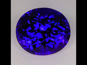 On Hold for Tim  Violet Blue Oval Tanzanite Gemstone 77.02cts*