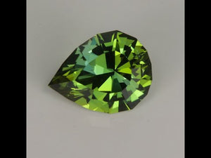 3.91ct Natural Fancy Green Pear Shape Tanzanite