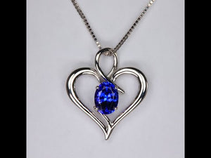 Tanzanite Heart Pendant 1.53 Carat