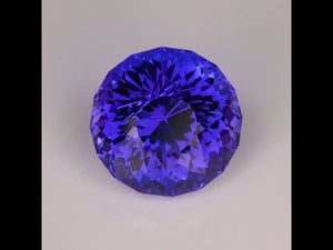 Blue Violet Portuguese Round Tanzanite Gemstone 10.67 Carats