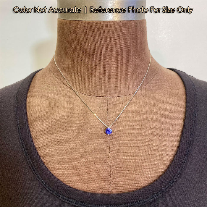 tanzanite necklace size to bust