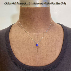 tanzanite necklace size to bust
