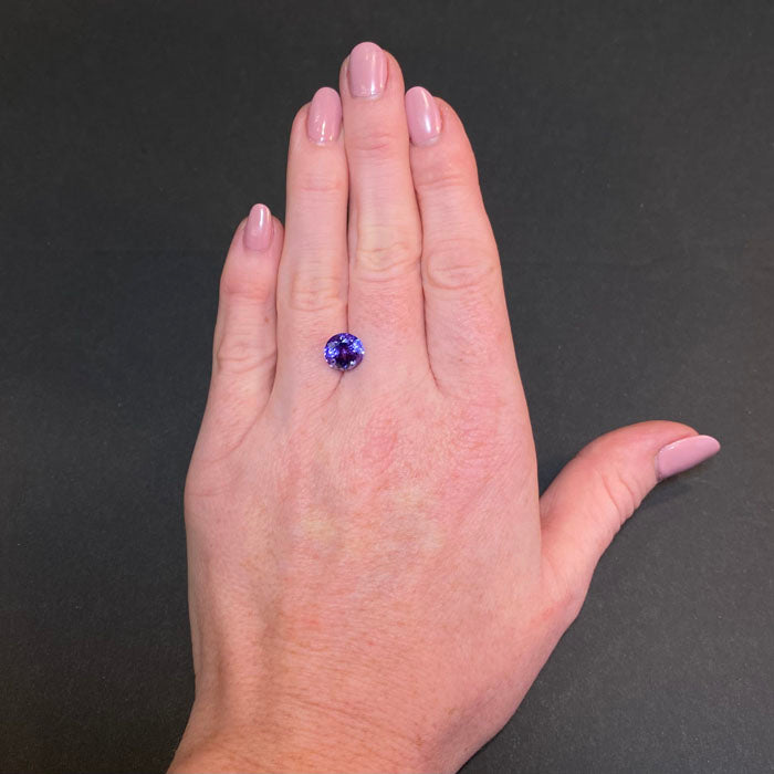 round portuguese tanzanite