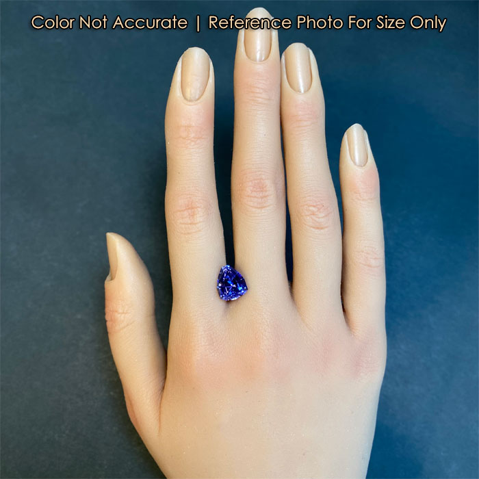 shield cut tanzanite gemstone size