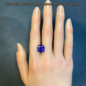 square cushion tanzanite size