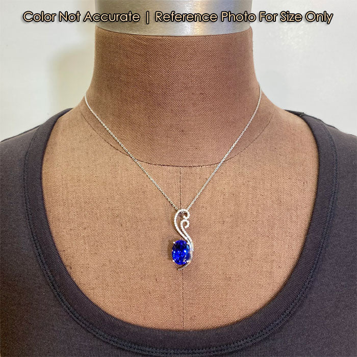 size reference of tanzanite pendant