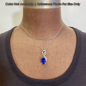 size reference of tanzanite pendant