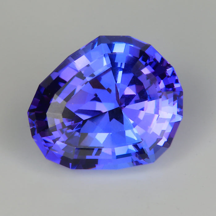 blue violet step shield cut tanzanite gemstone 