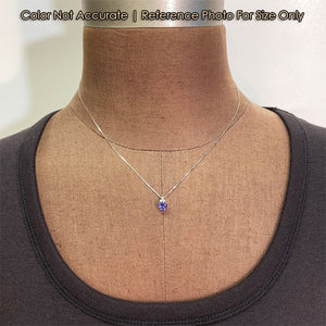 white gold tanzanite heart pendant size