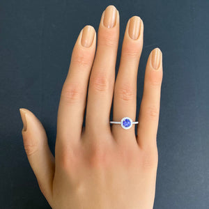 white gold tanzanite ring diamonds