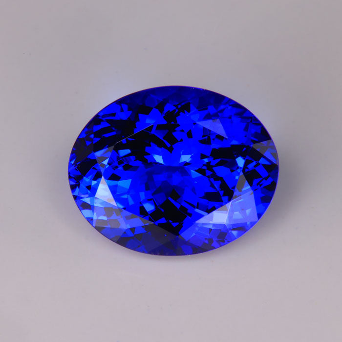 mostly blue tanzanite gemstone rare gem