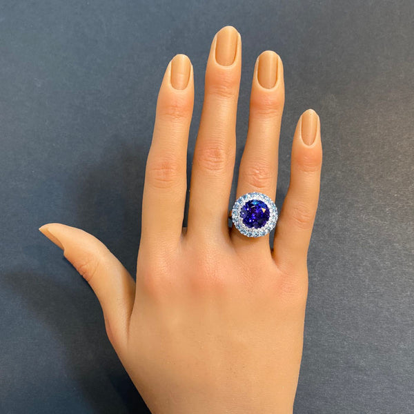 ON HOLD JK 14K White Gold Tanzanite with Aquamarine Ring