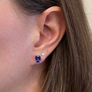 tanzanite stud earrings 2.98 carats