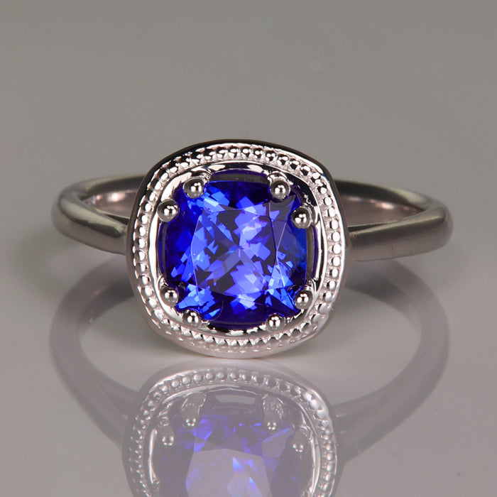 tanzanite ring 14k white gold