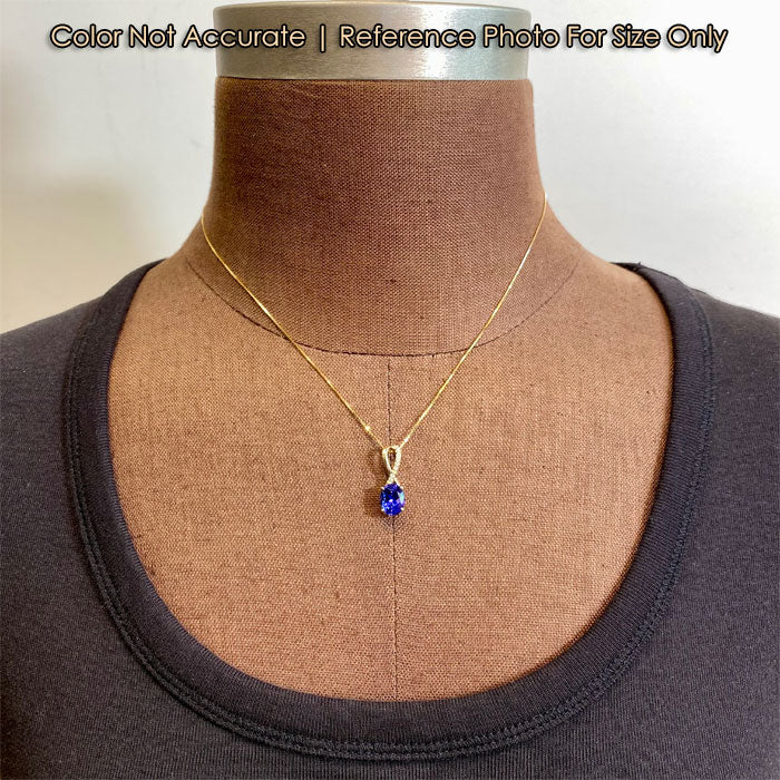 tanzanite gemstone pendant size 