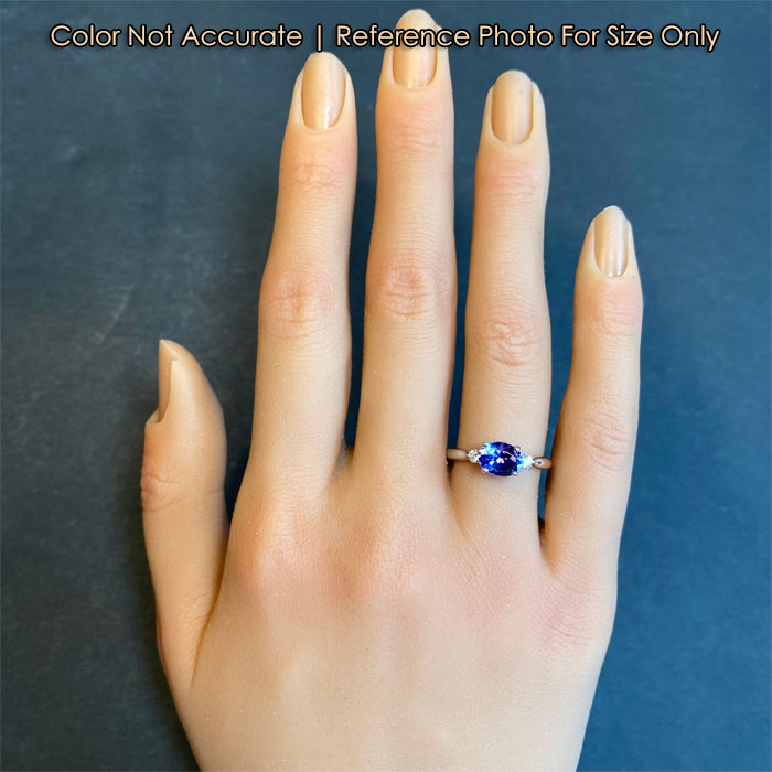 blue violet tanzanite gemstone ring size