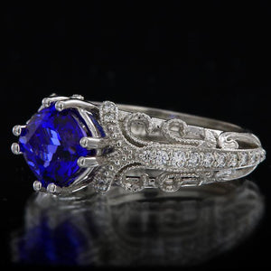 Tanzanite Antique Styled Ring 