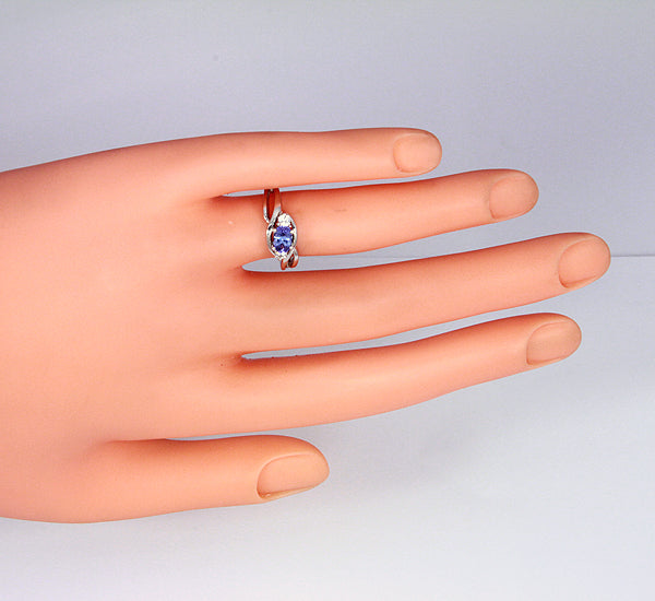 White Gold Tanzanite Ring .57 Carat