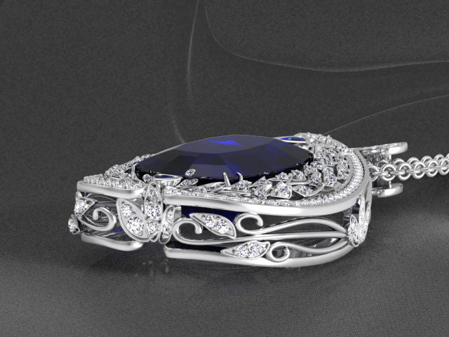 World Class Tanzanite Pendant by Christopher Michael Weighs 69.72 Carats