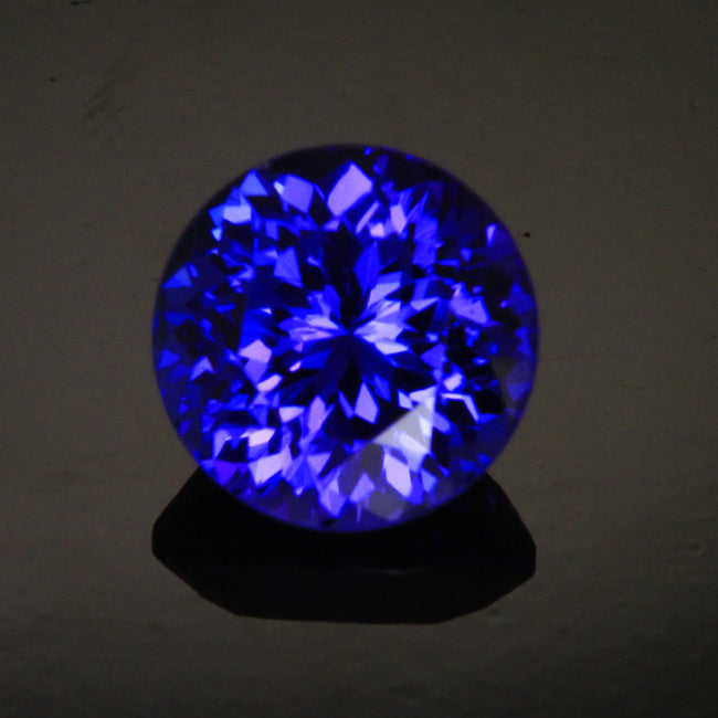 Round Tanzanite 4.93 Carats Rare Size Fine Gem