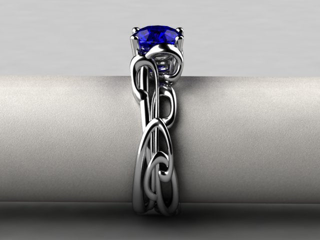 Unique Solitaire 1.68 Carat Tanzanite Ring by Christopher Michael