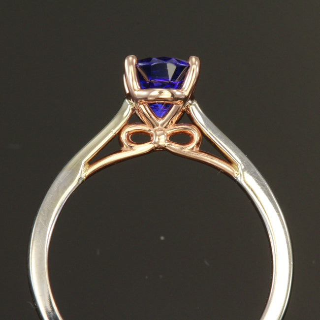 Tanzanite Ring in 14kt White and Rose Gold 1.34 Carats