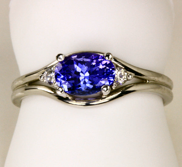 Tanzanite Ring .89 Carat Blue Violet Intense Color