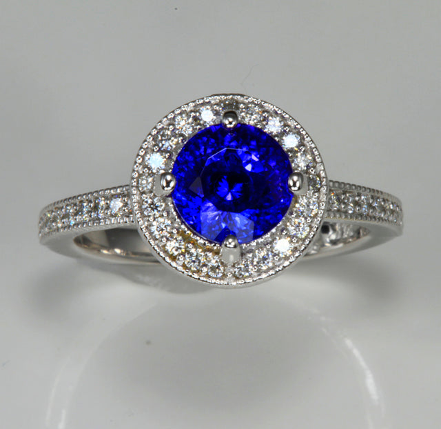 Tanzanite Ring with Fine Diamond