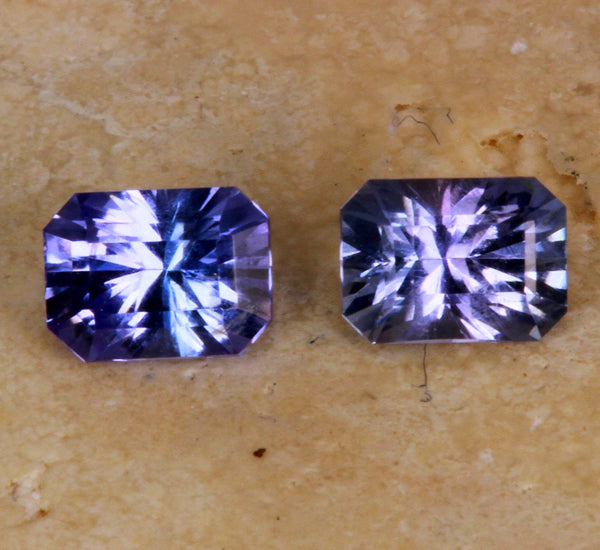 Tanzanite Pair 1.20 Carat Blue Violet Moderate Color