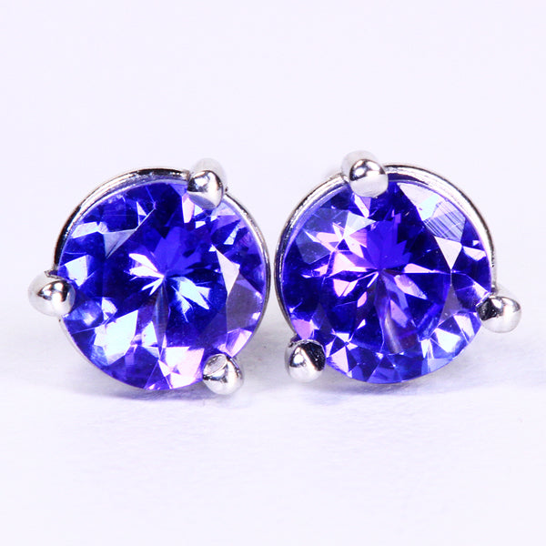 Tanzanite Earrings .90 Carat BVV Color