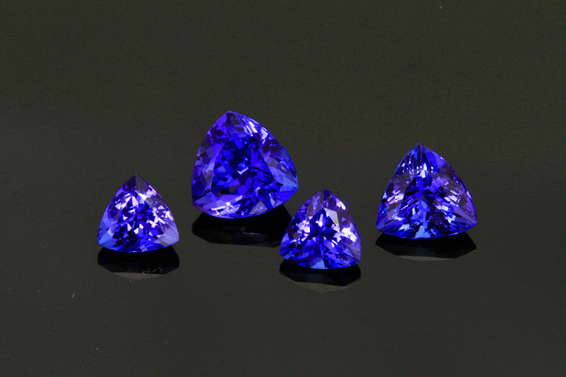 Matched Set Tanzanite Trilliants 6.00 Carats Total Weight