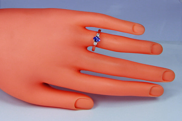 Tanzanite Ring .47 Carat Blue Violet Intense Color