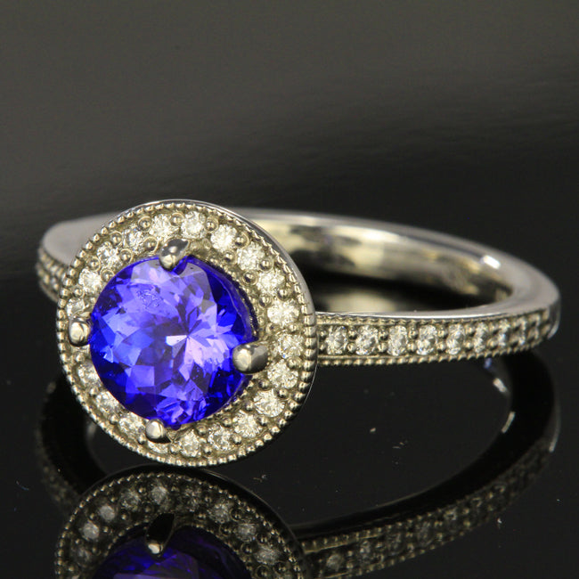 Platinum Tanzanite Ring 1.57 Carats