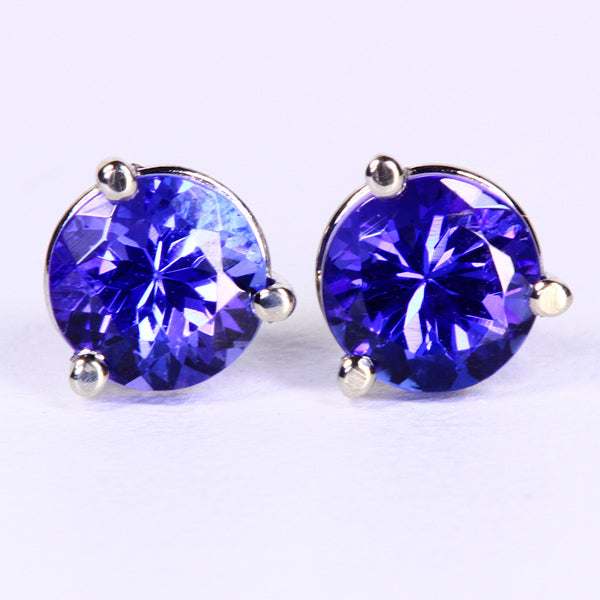 Tanzanite Earrings 1.22 Carat VBV Color